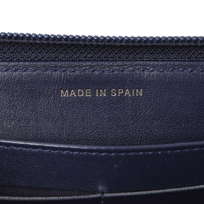 Exclusive Chanel Navy Chevron Quilted Caviar Boy Long Zip Around Wallet — Alternate View 10