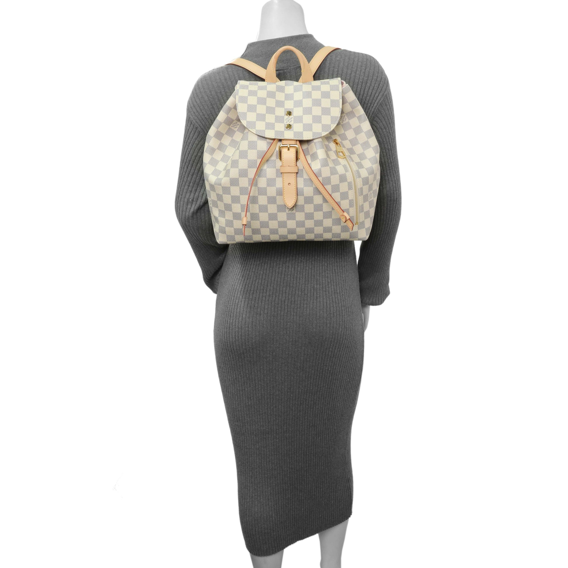 Exclusive Louis Vuitton Damier Azur Sperone Backpack — Alternate View 10