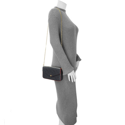 Exclusive Louis Vuitton Marine Rouge Empreinte Pochette Felicie Chain Wallet — Alternate View 8