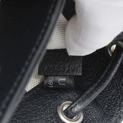 Exclusive Gucci Blue GG Supreme Monogram Web Mini Ophidia Bucket Bag — Lifestyle View