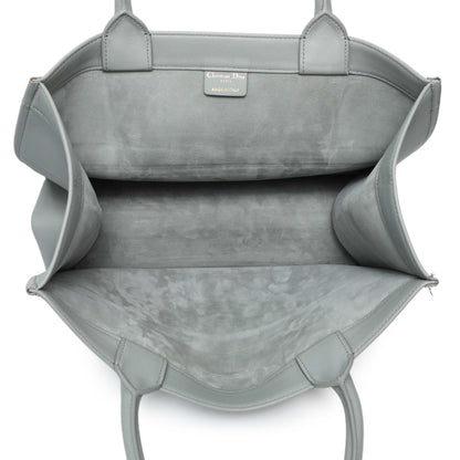 Exclusive Christian Dior Grey Calfskin Embossed Medium Book Tote — Alternate View 9