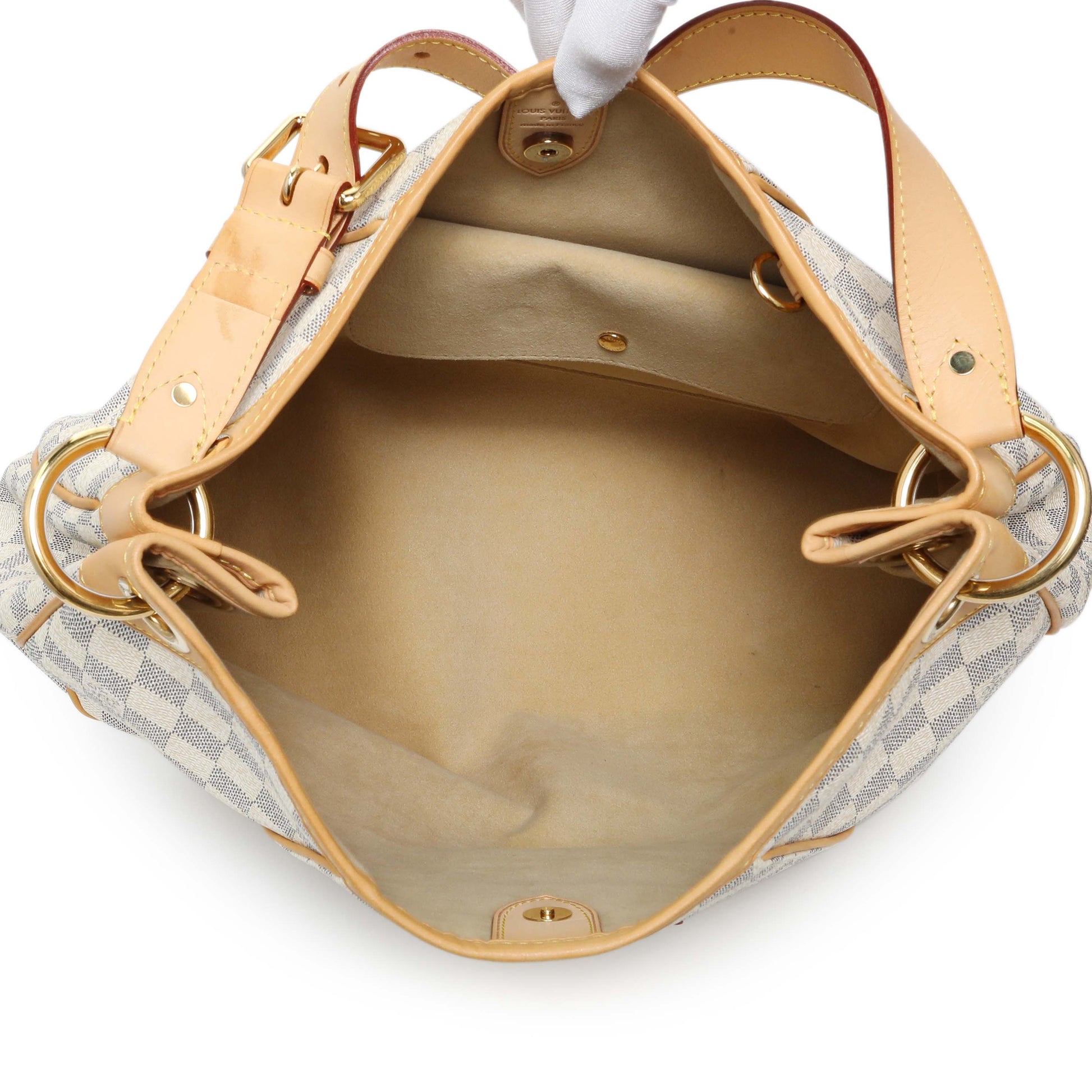 Exclusive Louis Vuitton Damier Azur Galliera PM — Top View