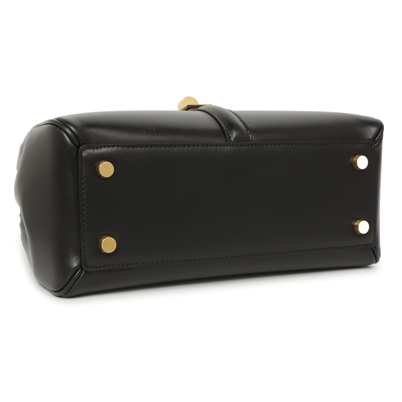 Exclusive Celine Black Calfskin Small 16 Top Handle Bag — Back View