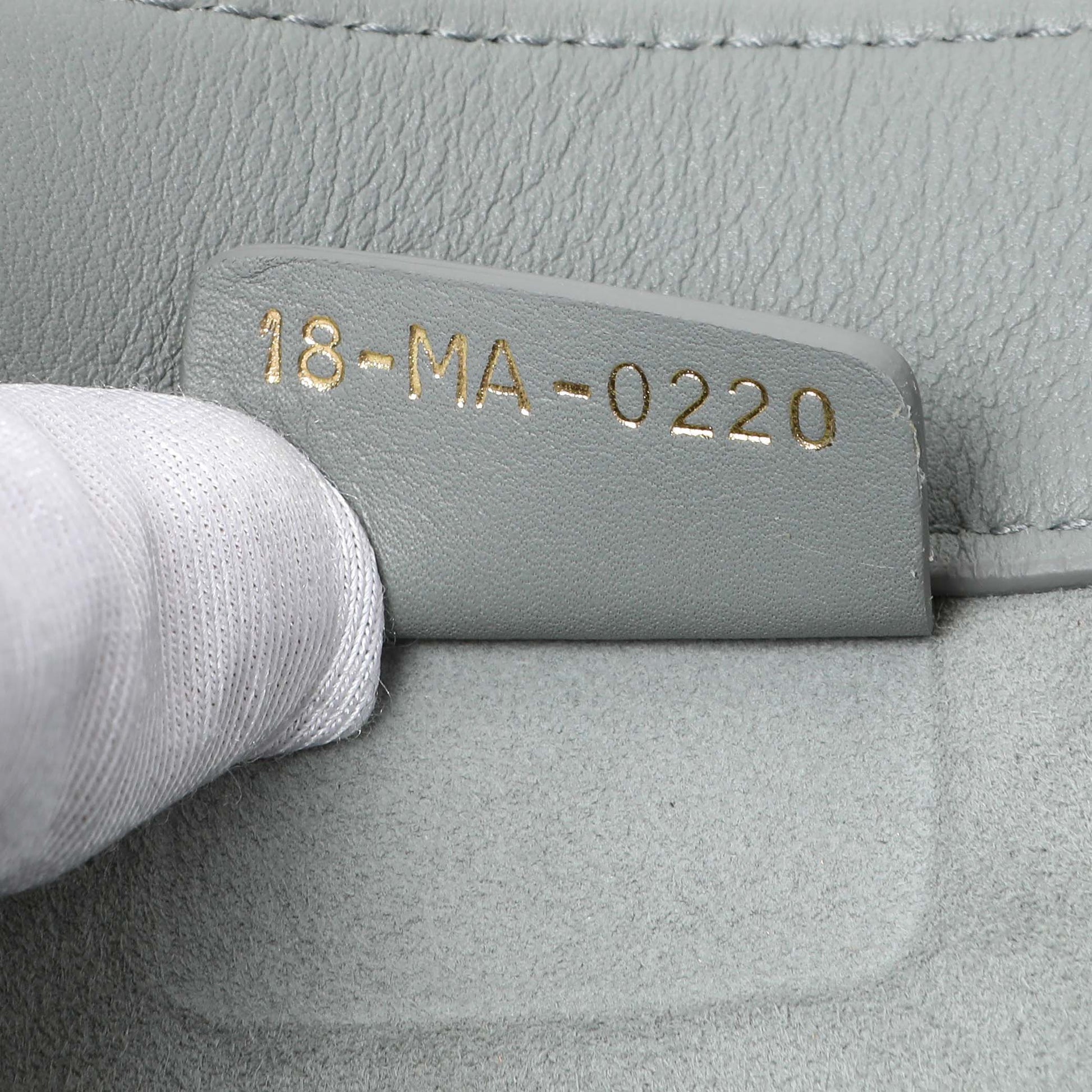 Exclusive Christian Dior Grey Calfskin Embossed Medium Book Tote — Alternate View 11
