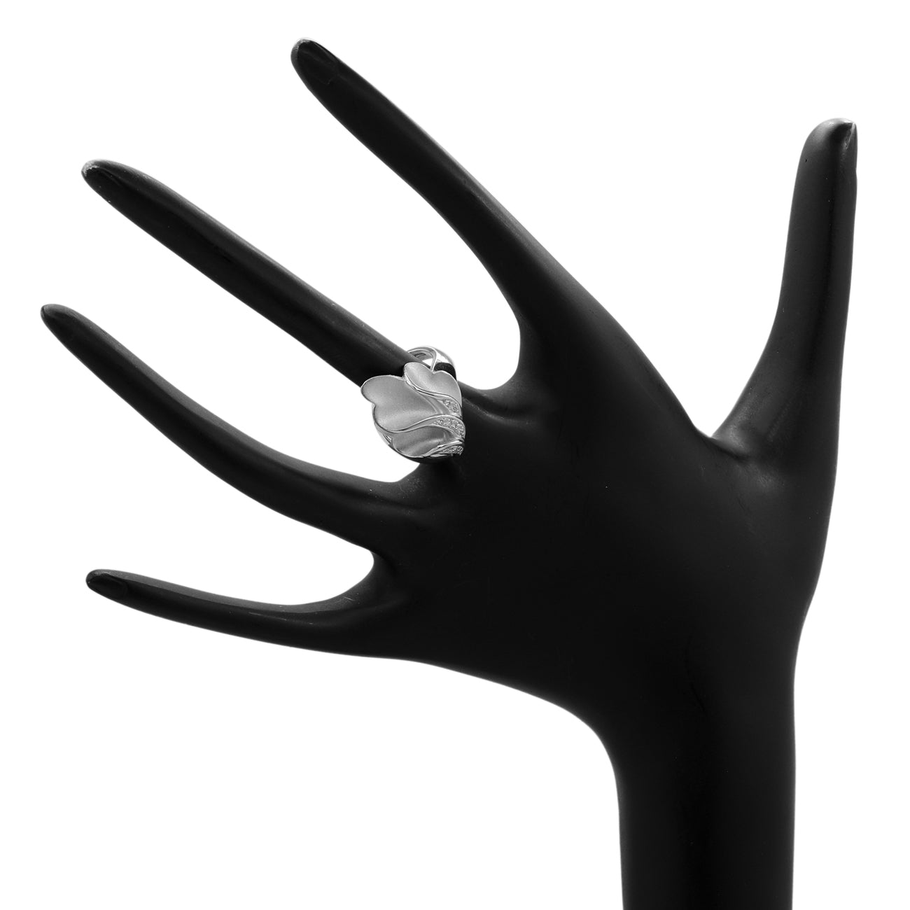 Exclusive Platinum 0.06 Carat Diamond Ring — 4 — Back View
