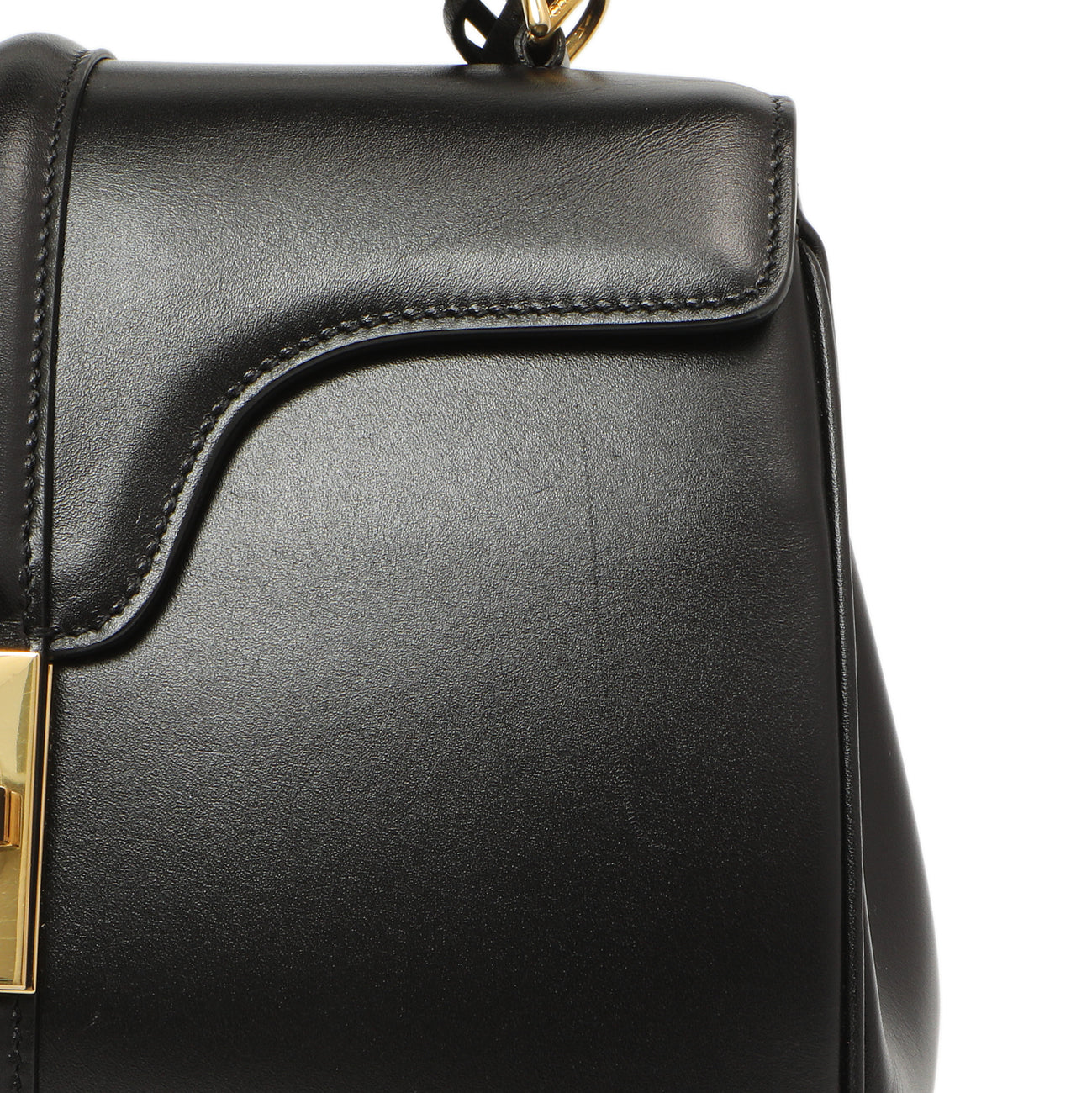 Exclusive Celine Black Calfskin Small 16 Top Handle Bag — Alternate View 9