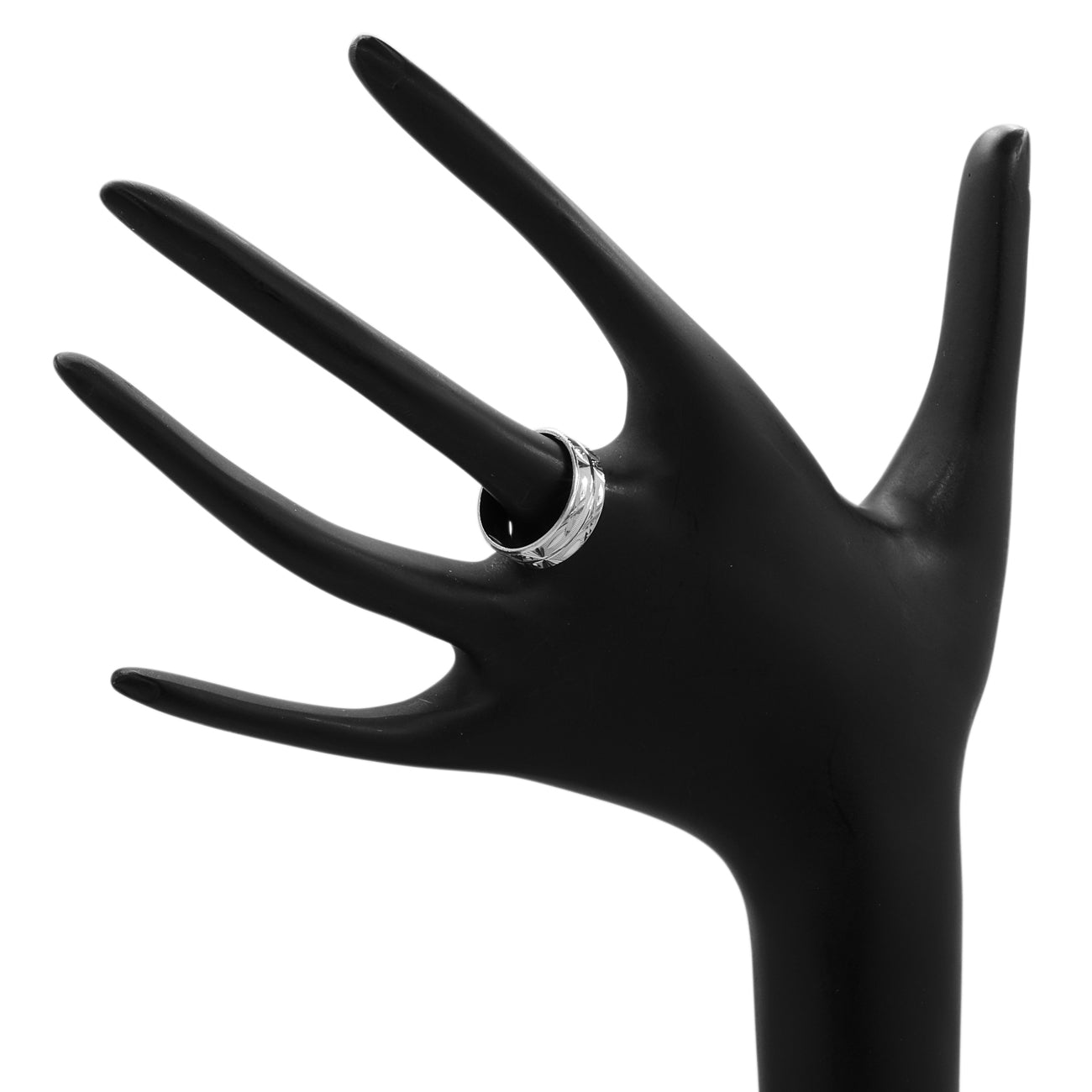 Exclusive Platinum Band Ring — Back View