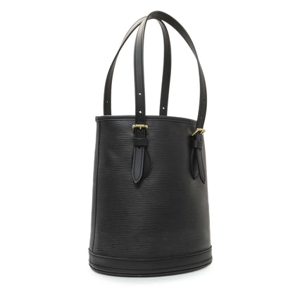 Exclusive Louis Vuitton Black Epi Petite Bucket — Side View
