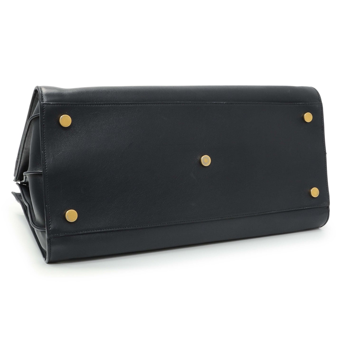 Exclusive Saint Laurent Navy Calfskin Large Sac De Jour — Back View
