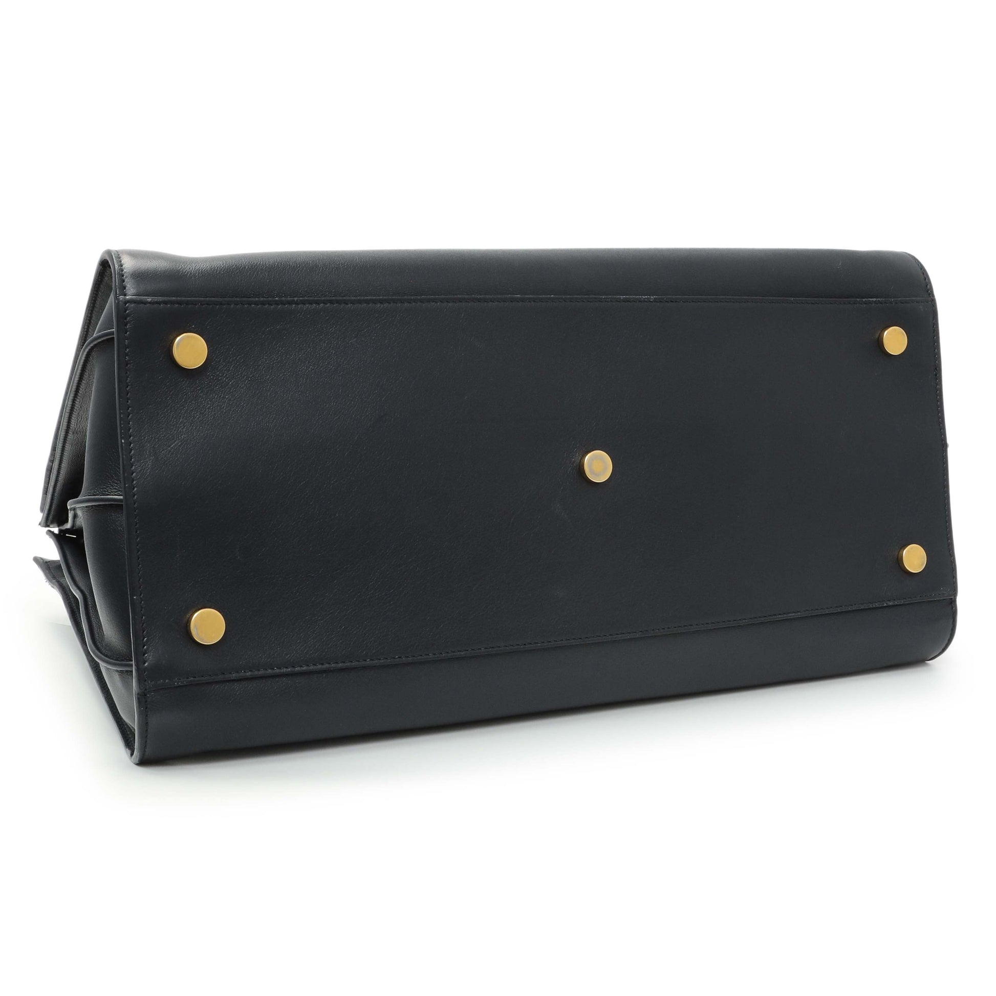 Exclusive Saint Laurent Navy Calfskin Large Sac De Jour — Back View