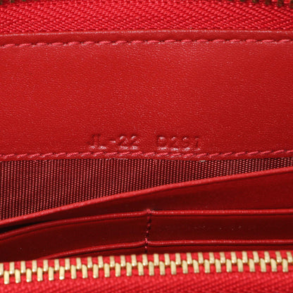 Exclusive Salvatore Ferragamo Red Calfskin Continental Wallet — Lifestyle View