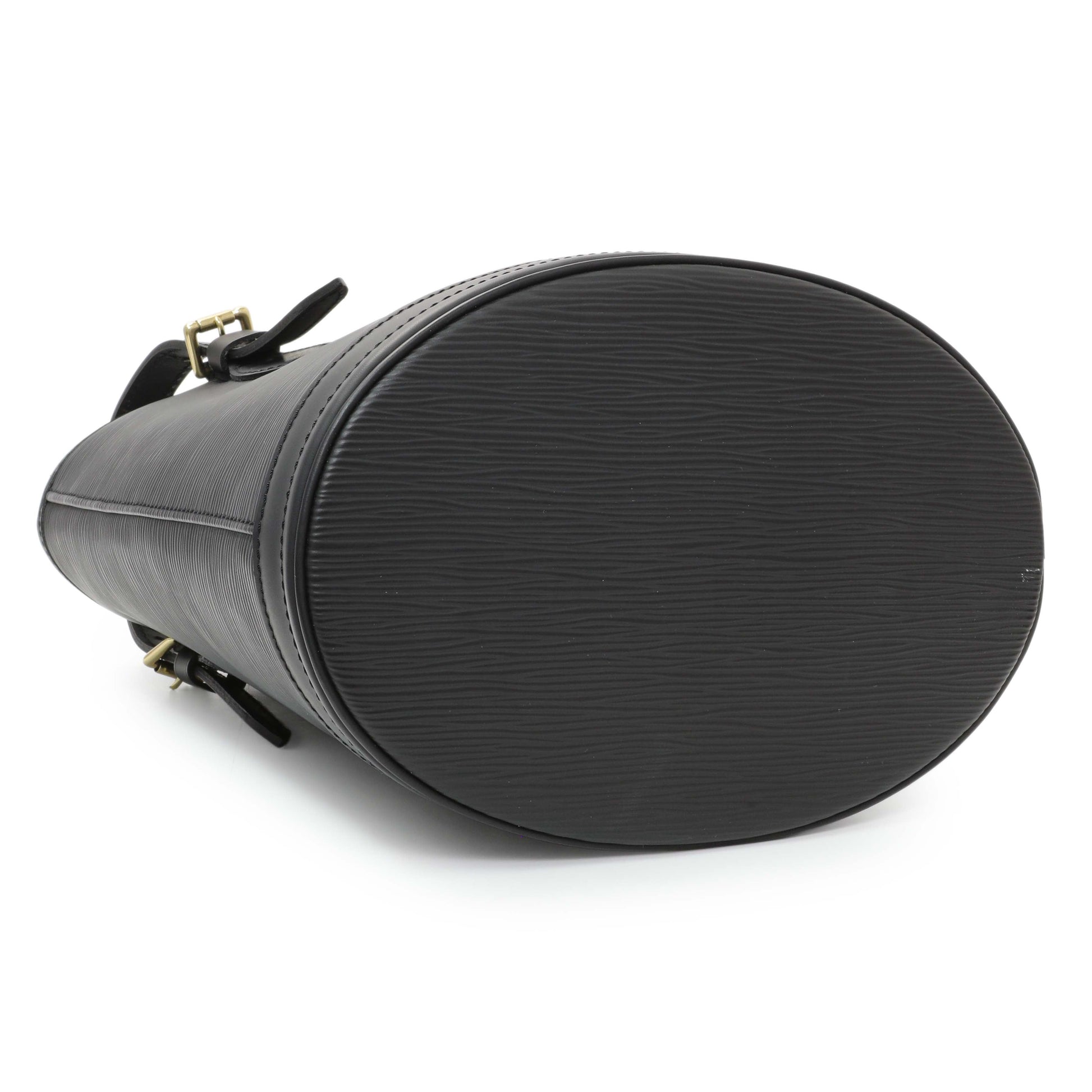 Exclusive Louis Vuitton Black Epi Petite Bucket — Back View