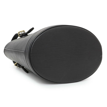 Exclusive Louis Vuitton Black Epi Petite Bucket — Back View