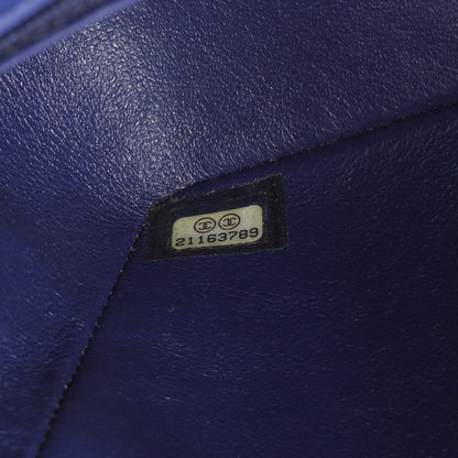 Exclusive Chanel Blue Chevron Quilted Lambskin Mini Rectangular Flap — Alternate View 10