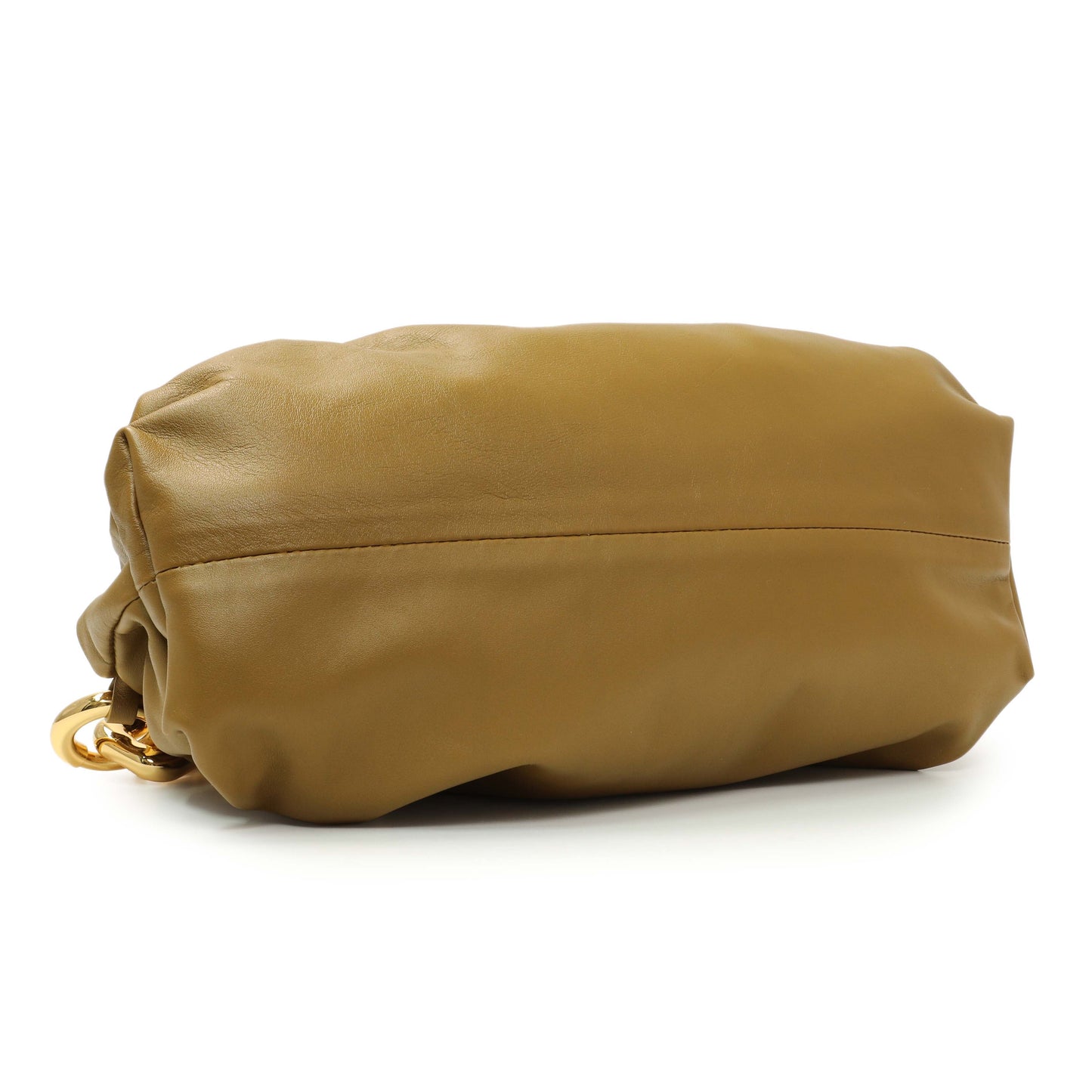 Exclusive Bottega Veneta Moutarde Calfskin The Pouch Chain — Back View