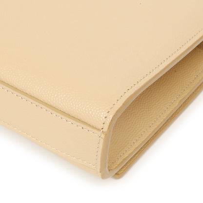 Exclusive Saint Laurent Beige Grain De Poudre Monogram Cassandre Clutch — Alternate View 7