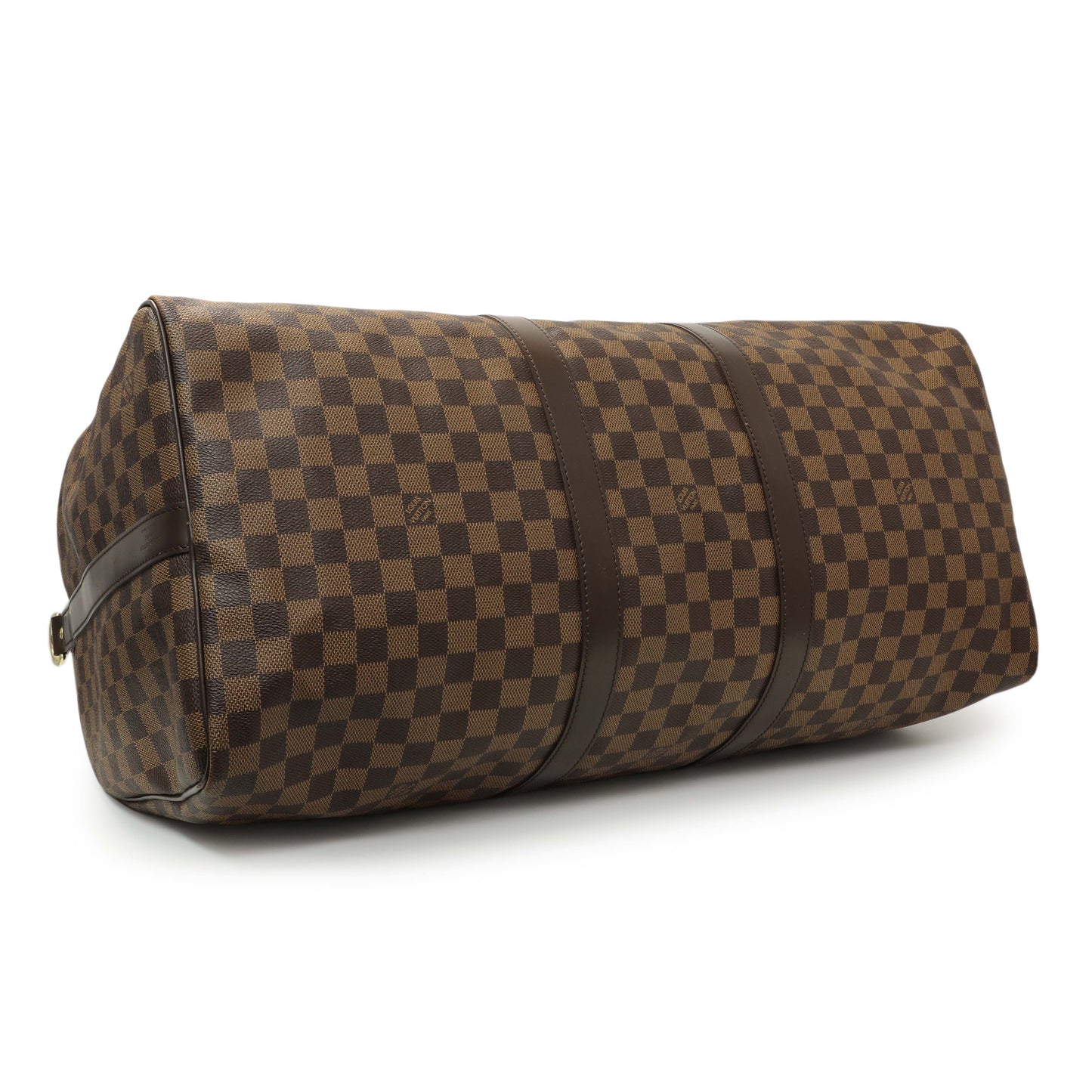 Exclusive Louis Vuitton Damier Ebene Keepall Bandouliere 55 — Back View