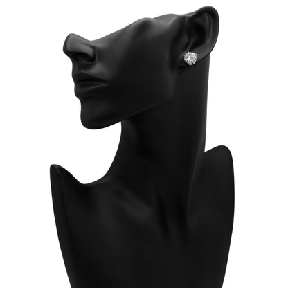 Exclusive Platinum 6.42 Carat Diamond Earrings — Back View