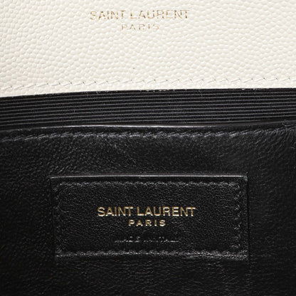 Exclusive Saint Laurent Crema Soft Grain De Poudre Small Classic Monogram Kate Tassel Satchel — Alternate View 9
