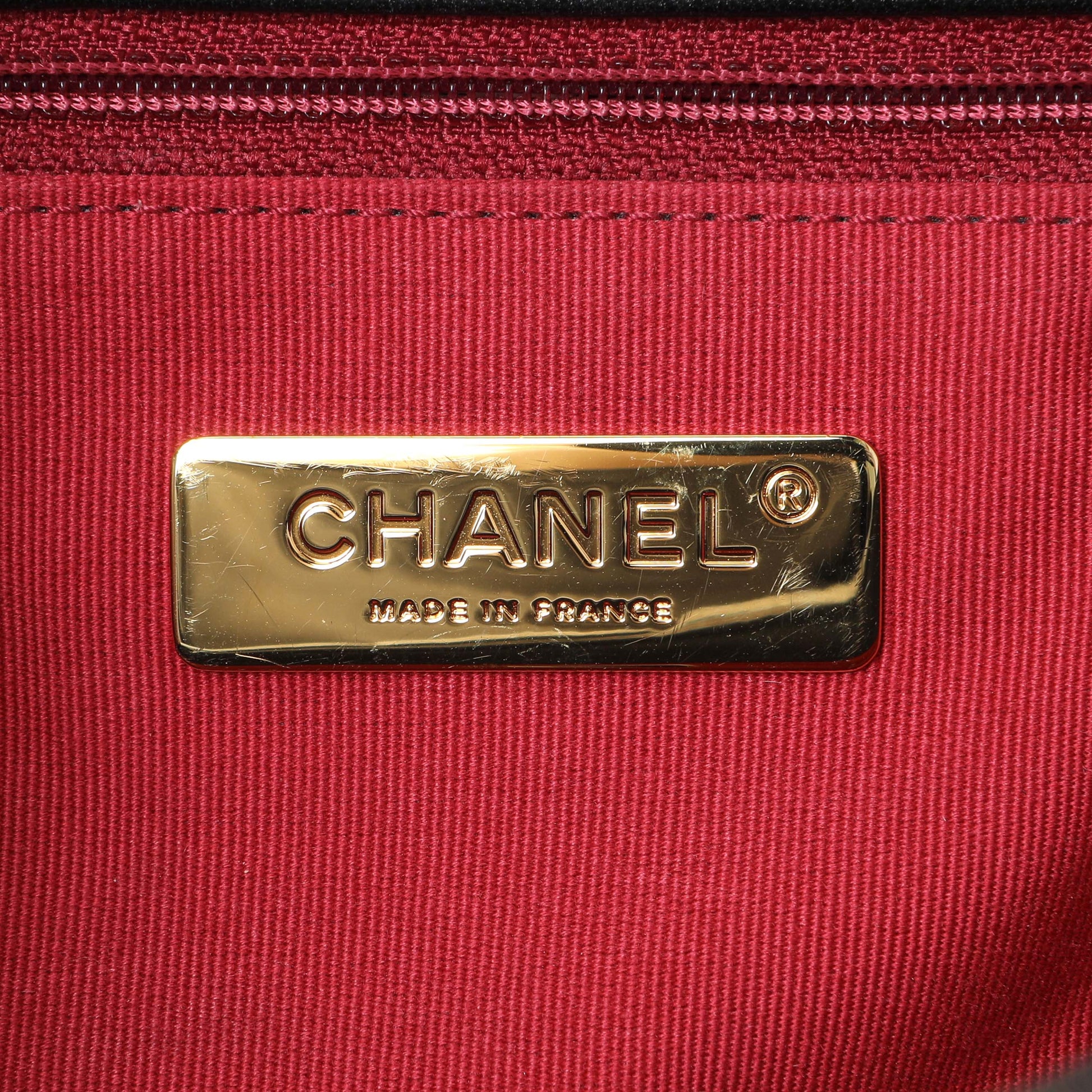 Exclusive Chanel Black Lambskin Quilted Medium Chanel 19 Flap — Detail View