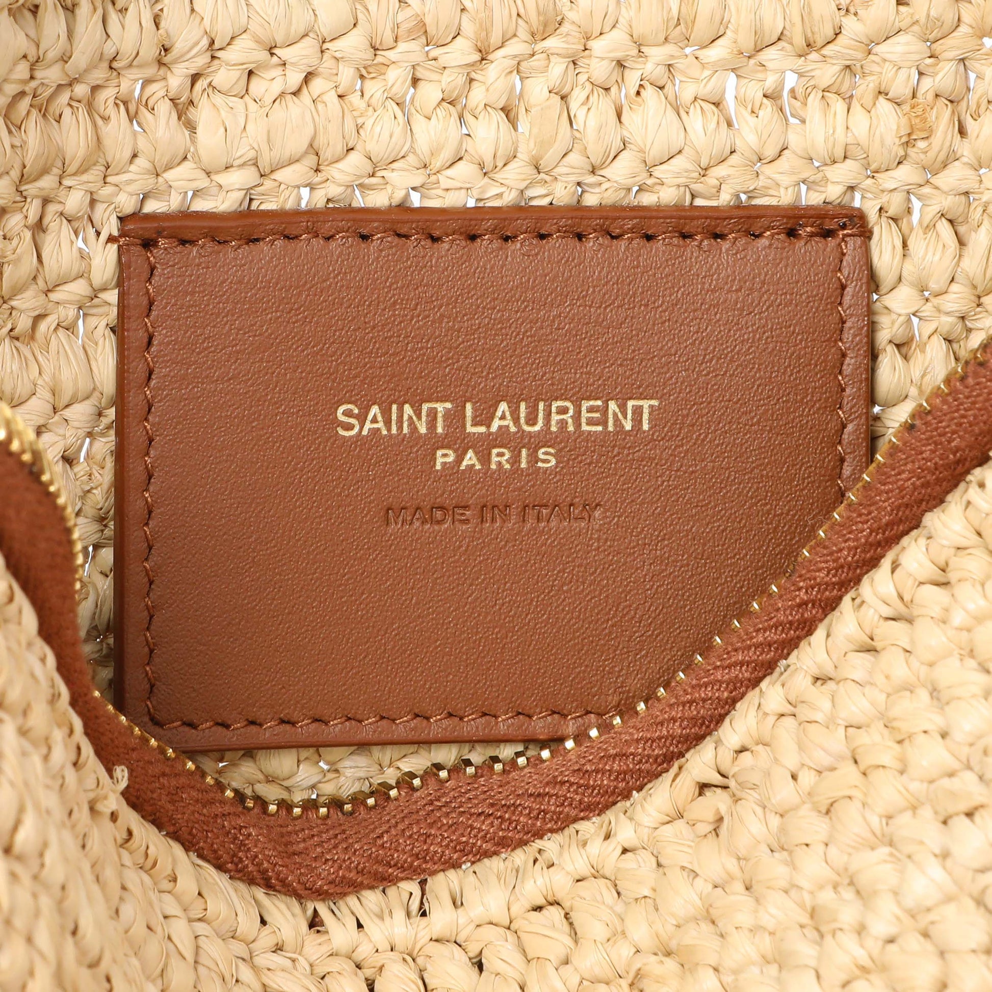 Exclusive Saint Laurent Raffia Gaby Shoulder Bag — Detail View