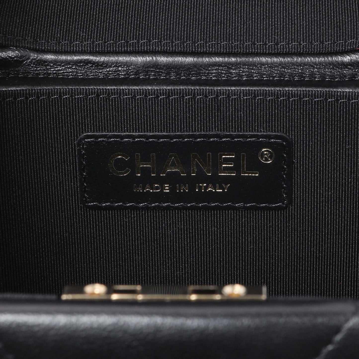 Exclusive Chanel Black Quilted Lambskin Hexagon Vanity Case — Lifestyle View