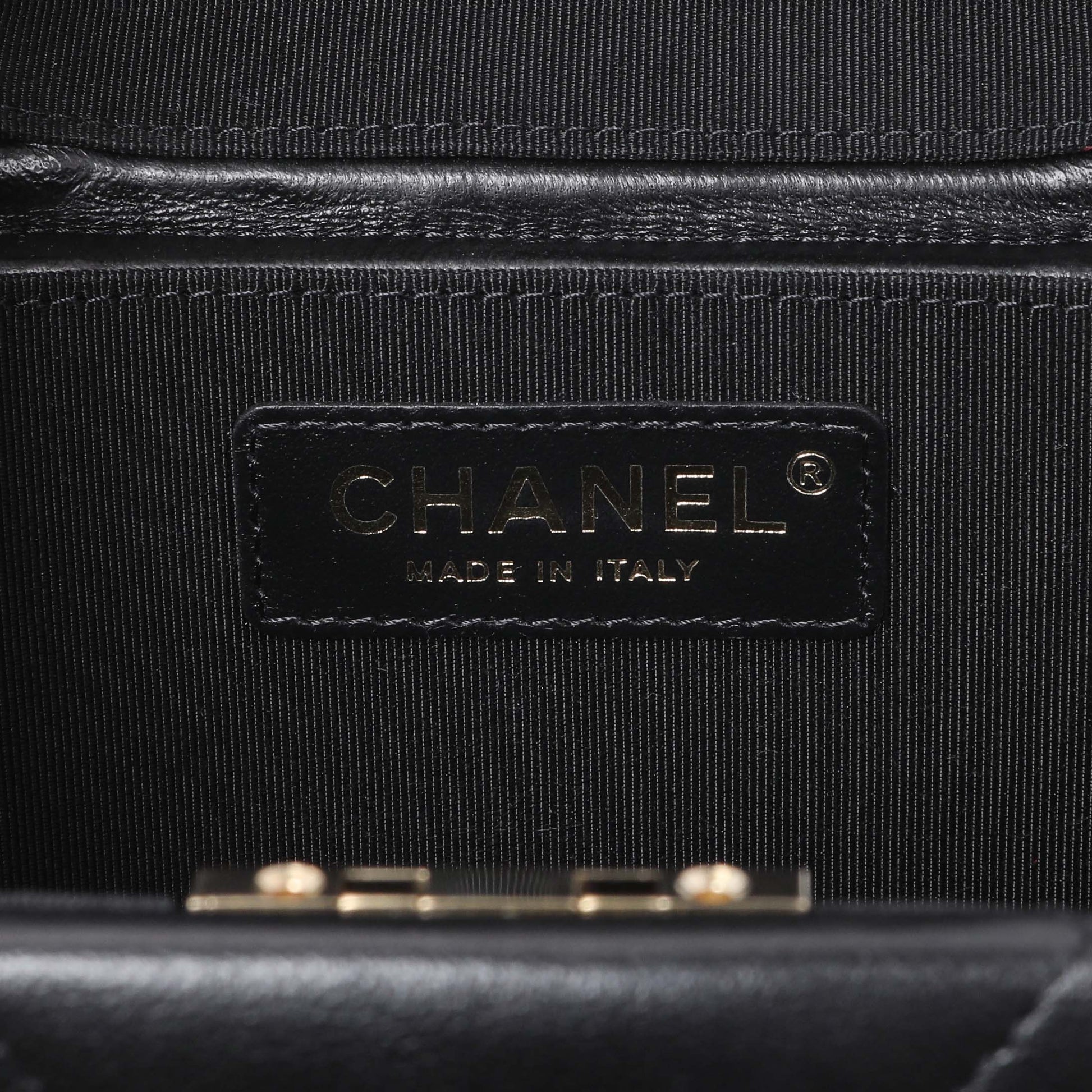 Exclusive Chanel Black Quilted Lambskin Hexagon Vanity Case — Lifestyle View