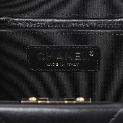 Exclusive Chanel Black Quilted Lambskin Hexagon Vanity Case — Lifestyle View