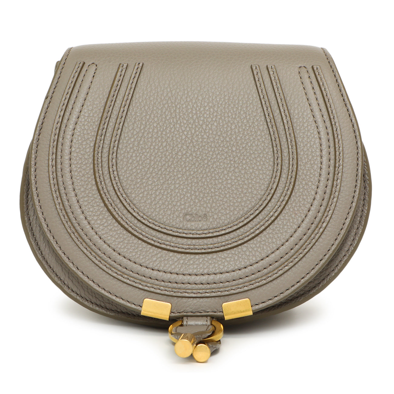 Exclusive Chloe Grey Calfskin Mini Marcie — Side View