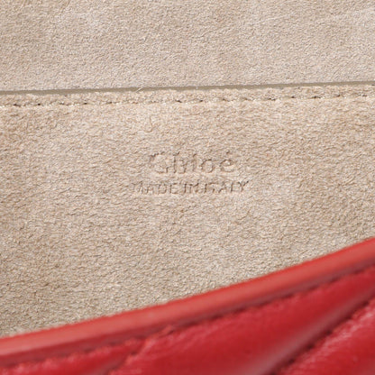 Exclusive Chloe Red Calfskin Quilted Mini Drew Bijou Shoulder Bag — Detail View