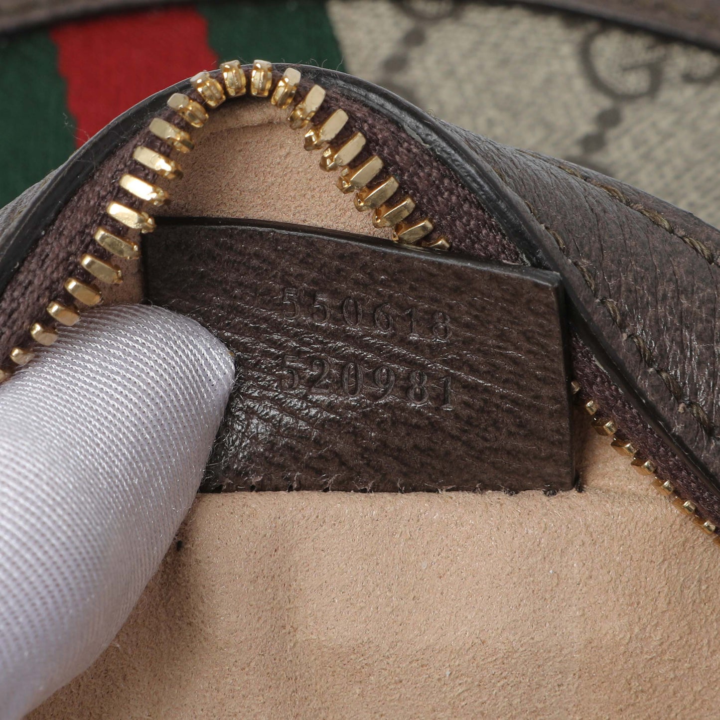 Exclusive Gucci GG Supreme Monogram Web Mini Ophidia Round Shoulder Bag — Lifestyle View