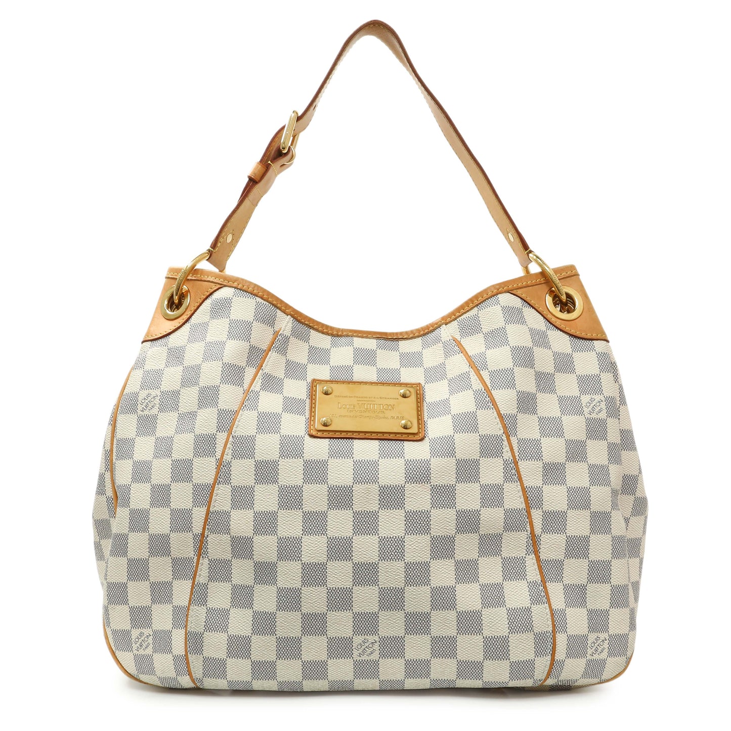 Exclusive Louis Vuitton Damier Azur Galliera PM — Front View