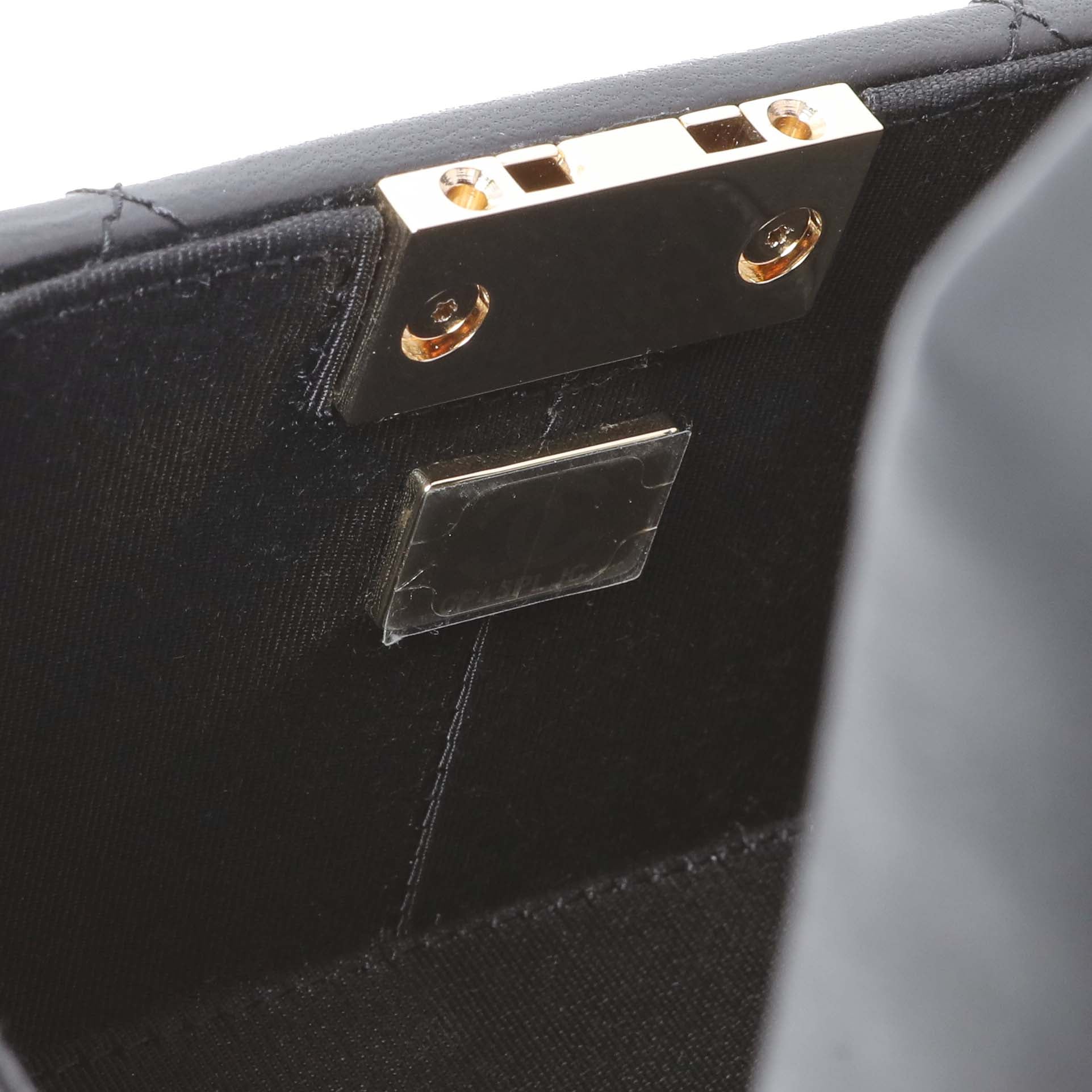 Exclusive Chanel Black Quilted Lambskin Hexagon Vanity Case — Alternate View 7