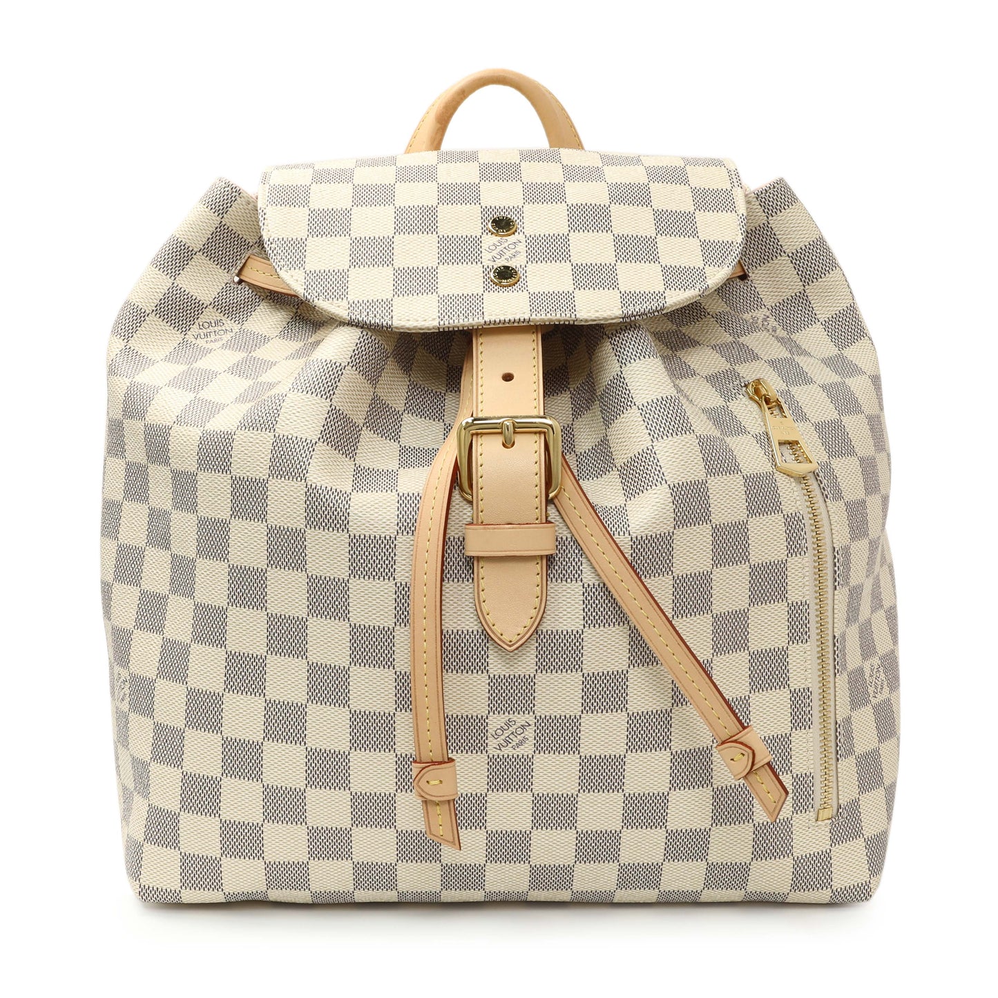 Exclusive Louis Vuitton Damier Azur Sperone Backpack — Front View