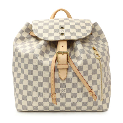 Exclusive Louis Vuitton Damier Azur Sperone Backpack — Front View