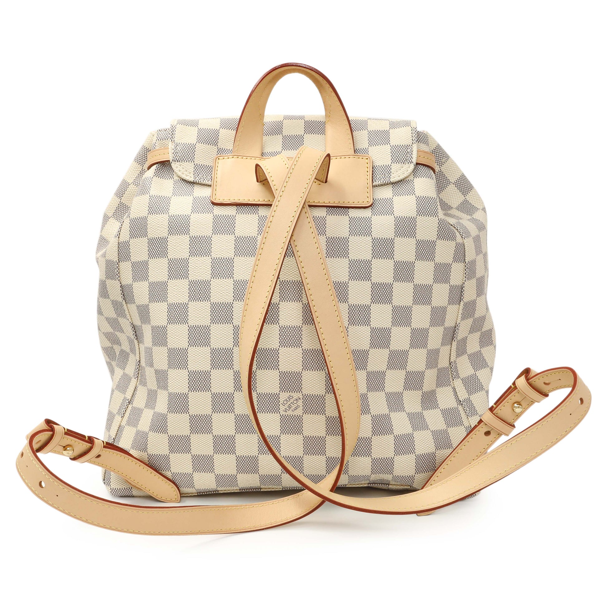Exclusive Louis Vuitton Damier Azur Sperone Backpack — Side View