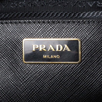 Exclusive Prada Black Saffiano Large Galleria Double Zip Tote — Alternate View 9