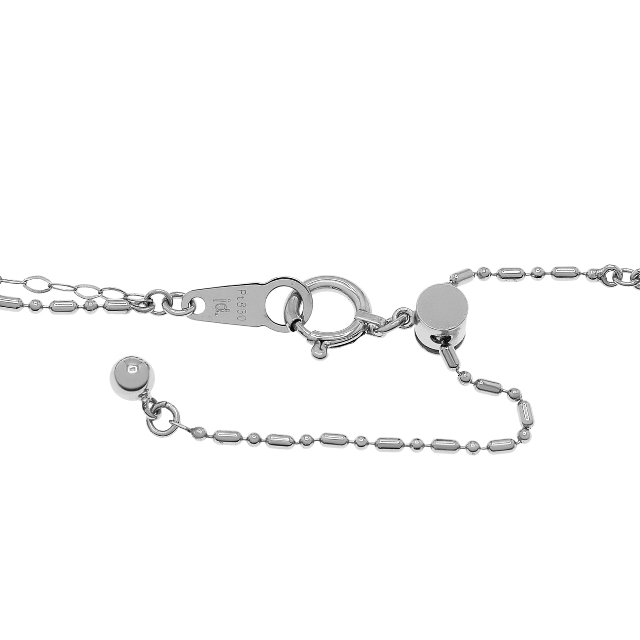 Exclusive Platinum Bead Bracelet — Side View