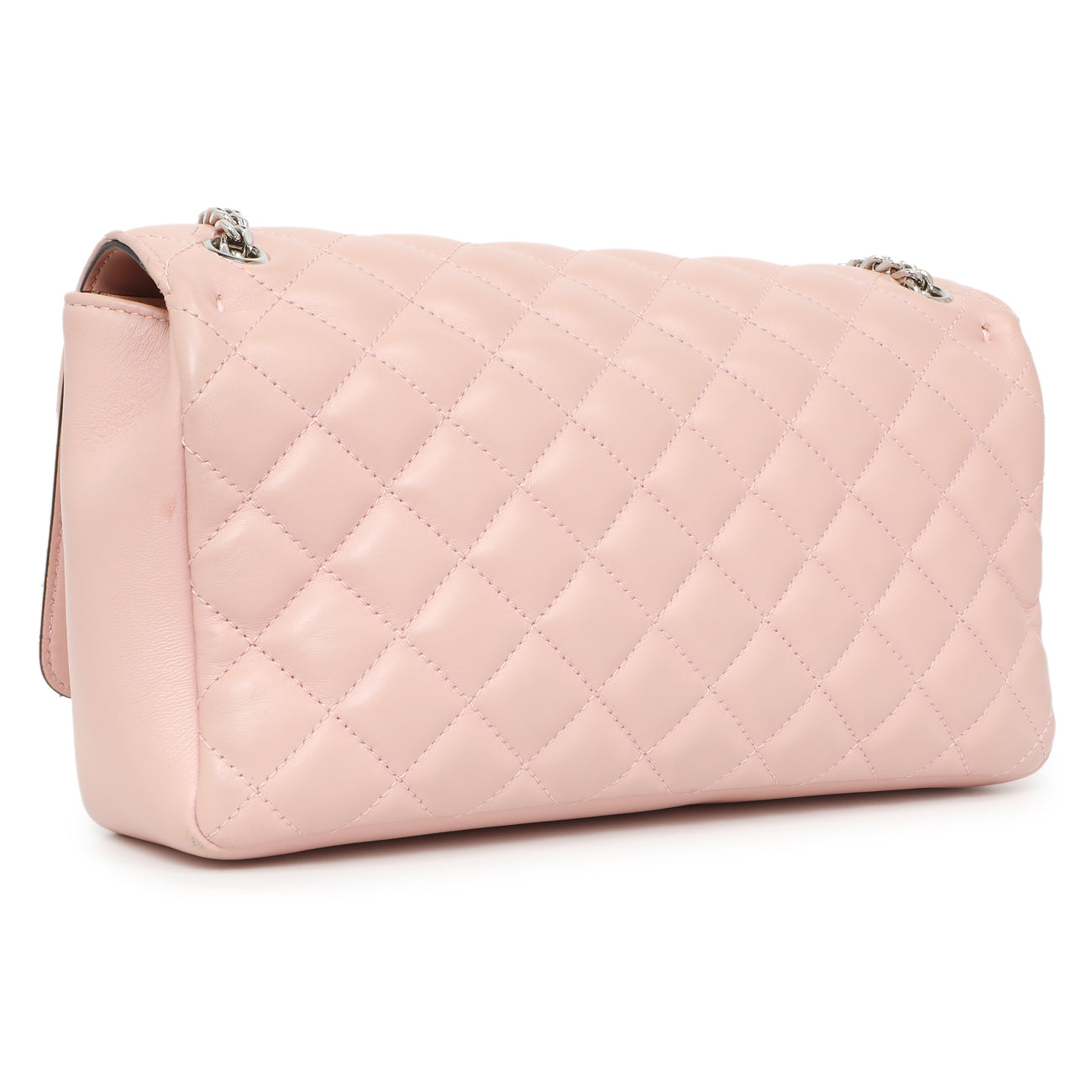 Exclusive Versace Pink Quilted Lambskin Medusa Chain Crossbody — Side View