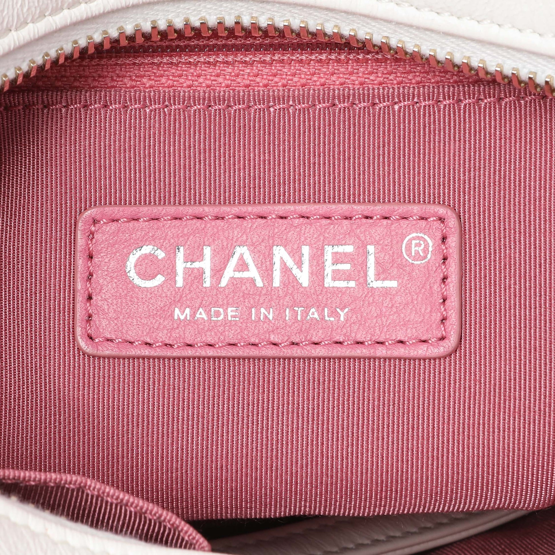 Exclusive Chanel White Aged Calfskin Quilted Small Gabrielle Hobo — Alternate View 9
