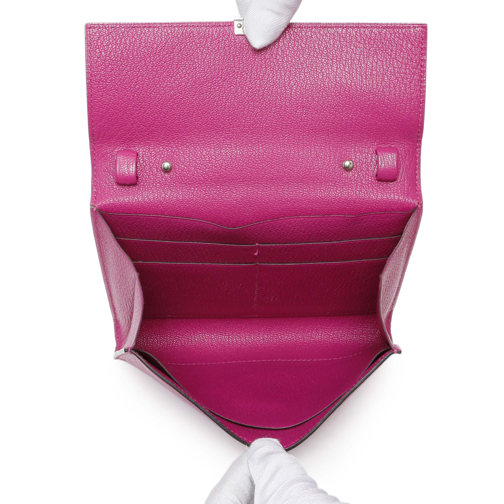 Exclusive Hermes Rose Pourpre Chèvre Mysore Clic 16 — Alternate View 8