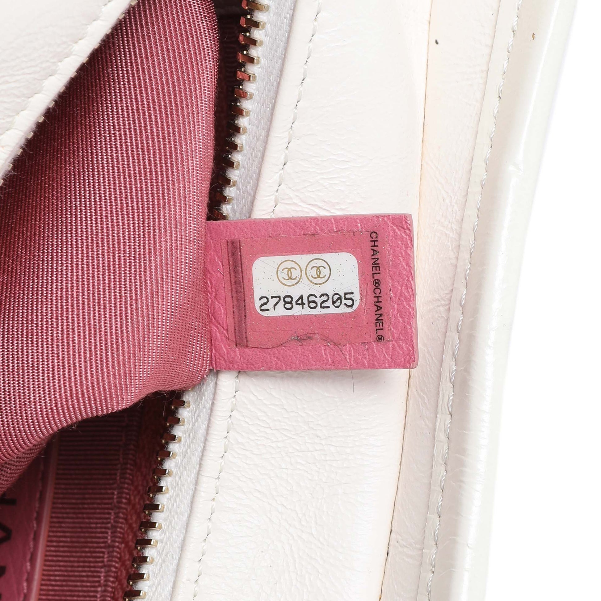 Exclusive Chanel White Aged Calfskin Quilted Small Gabrielle Hobo — Alternate View 10