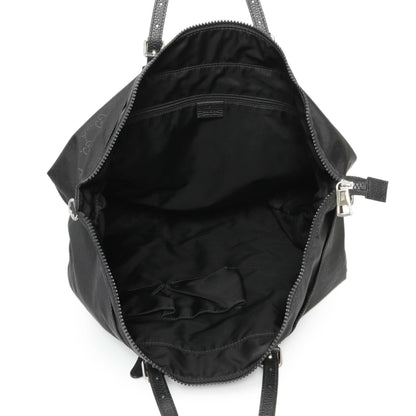 Exclusive Gucci Black Nylon Monogram Tote — Top View