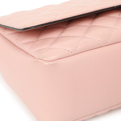 Exclusive Versace Pink Quilted Lambskin Medusa Chain Crossbody — Top View