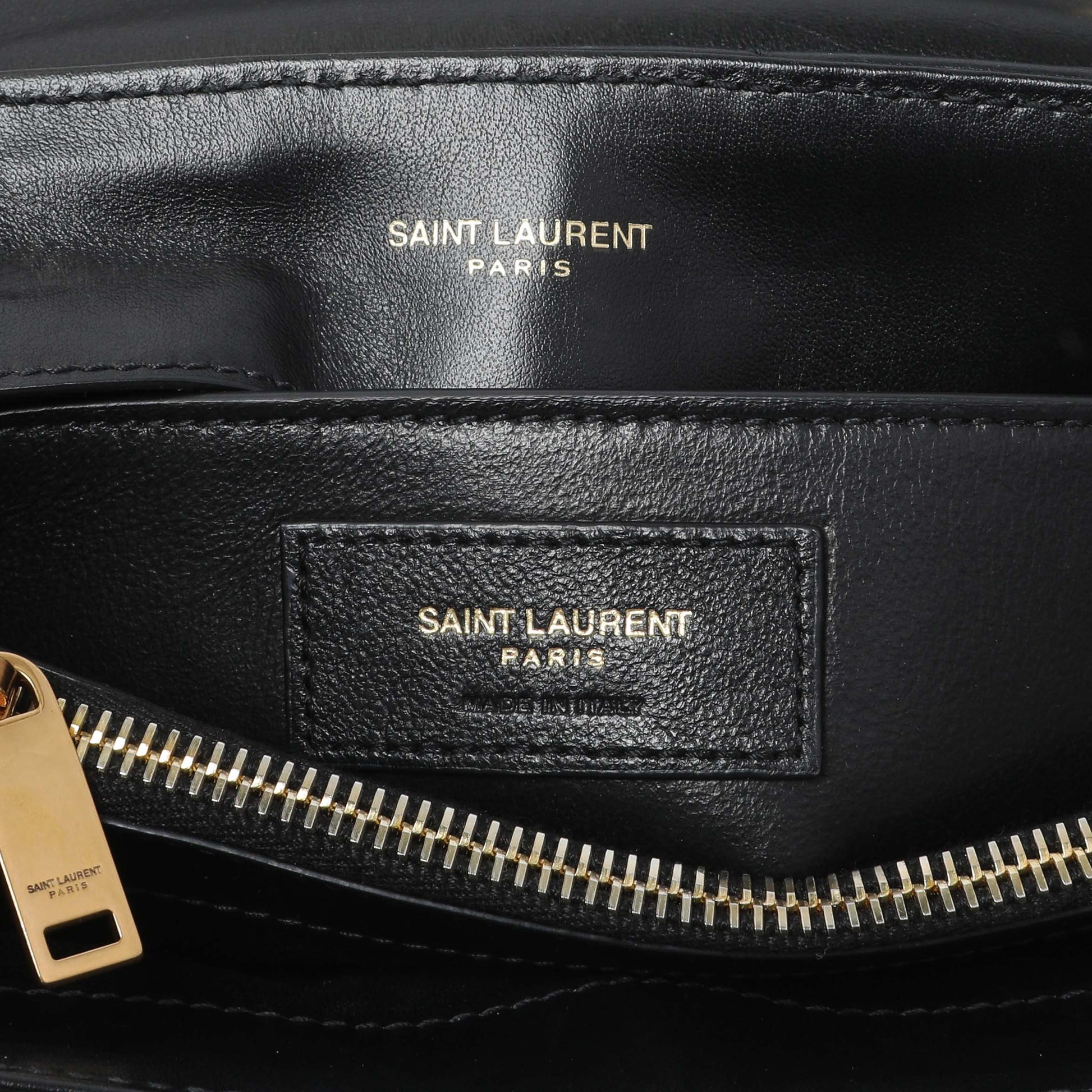 Exclusive Saint Laurent Black Calfskin Loulou Chain Satchel Small — Alternate View 9