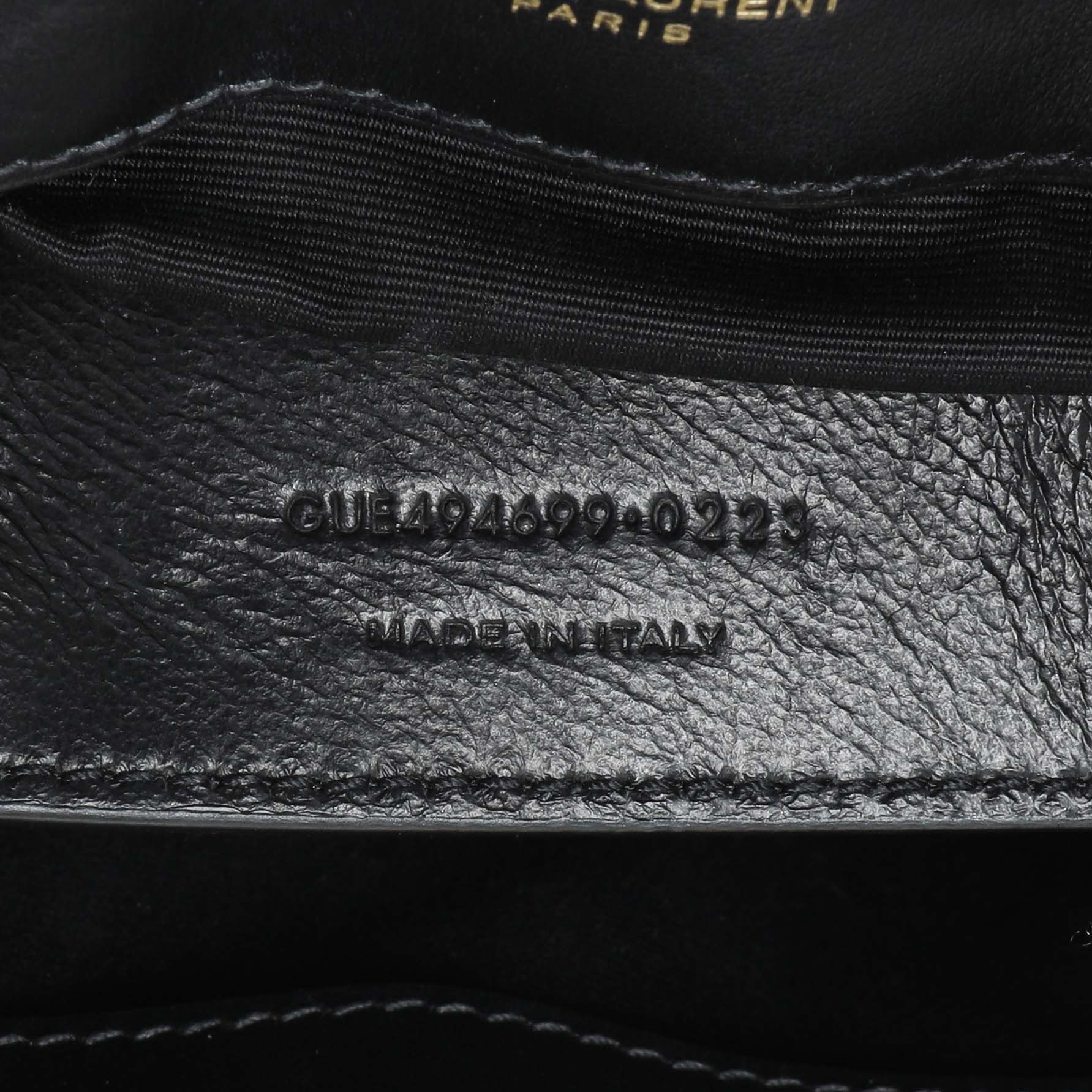Exclusive Saint Laurent Black Calfskin Loulou Chain Satchel Small — Alternate View 10