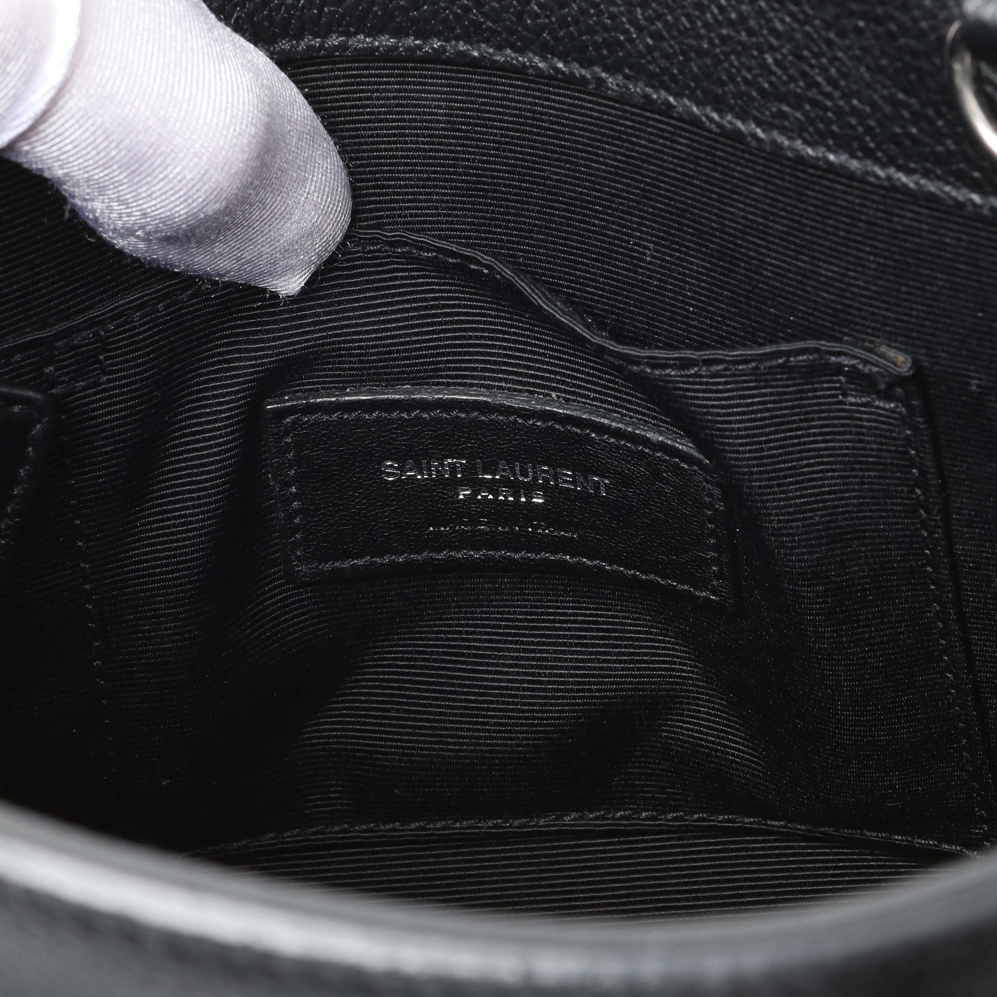 Exclusive Saint Laurent Black Grained Calfskin Nano Sac De Jour — Alternate View 9