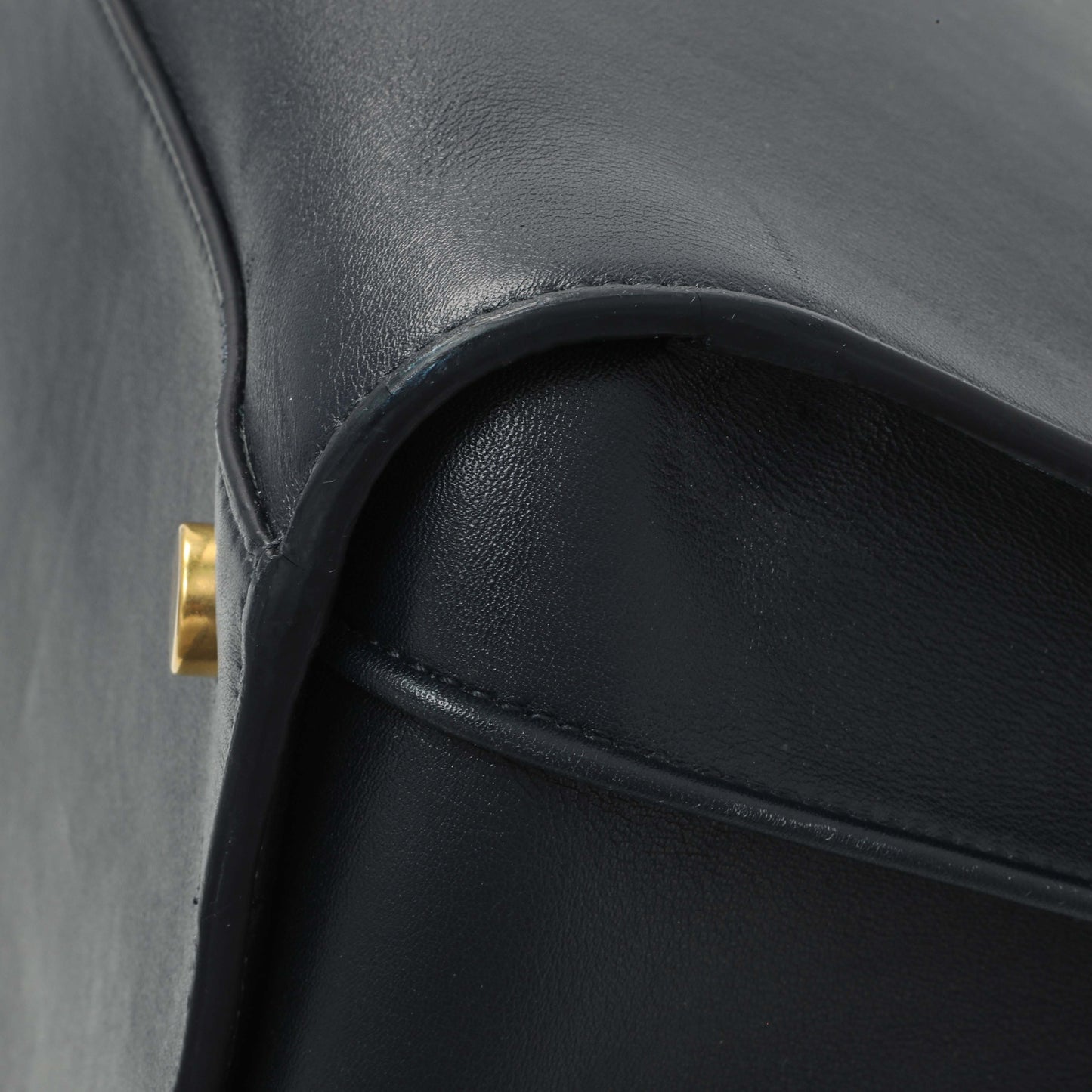 Exclusive Saint Laurent Navy Calfskin Large Sac De Jour — Detail View