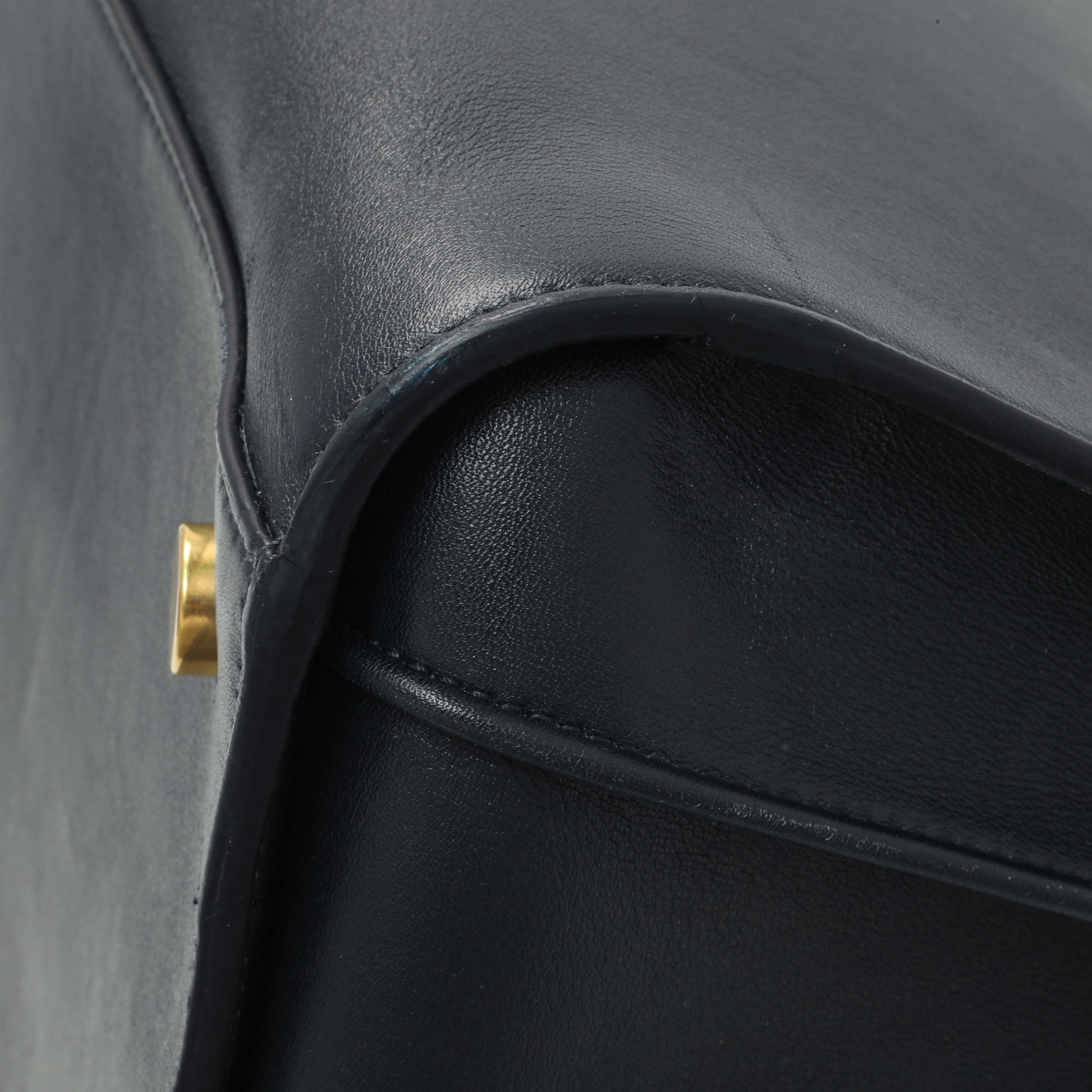 Exclusive Saint Laurent Navy Calfskin Large Sac De Jour — Detail View