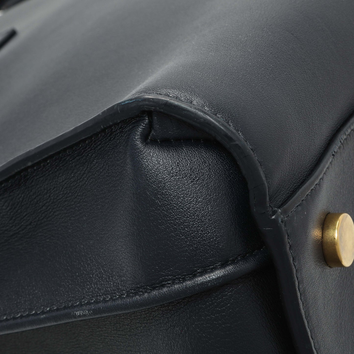 Exclusive Saint Laurent Navy Calfskin Large Sac De Jour — Lifestyle View